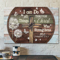 The Cross - I Can Do All Things Through Christ Canvas Wall Art - Bible Verse Canvas - Scripture Canvas Wall Art
