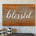 Bible Verse Canvas - Blessed Wall Art Canvas Print - Scripture Canvas Wall Art