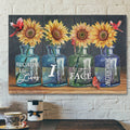 Bible Verse Canvas - Because He Lives I Can Face Tomorrow Christian Canvas Wall Art - Scripture Canvas Wall Art