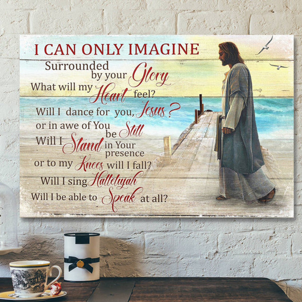 Jesus And The Sea - I Can Only Imagine - Bible Verse Canvas - Scripture Canvas Wall Art