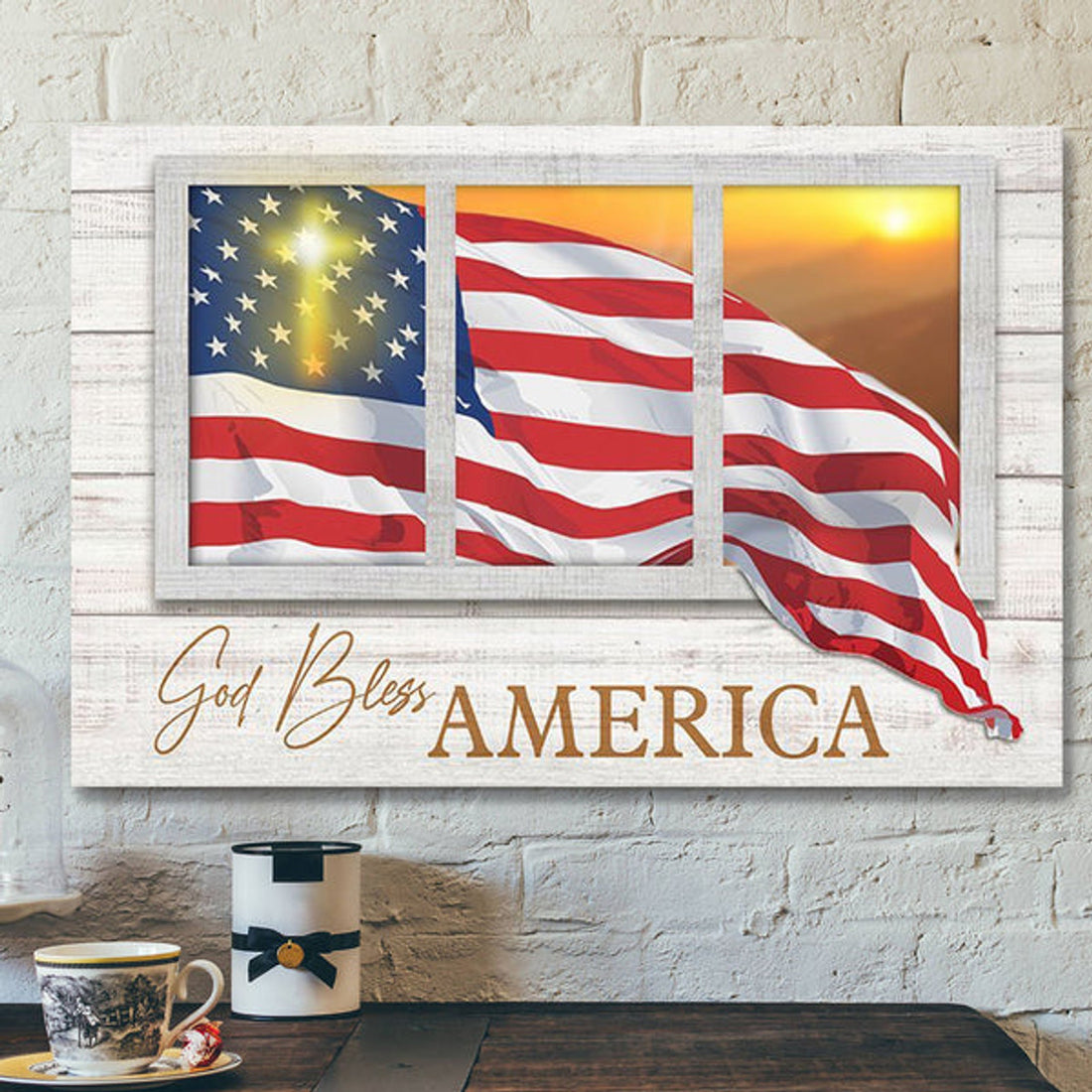 God Canvas - Bible Verse Canvas - One Nation Under God - America Christian Canvas - Scripture Canvas