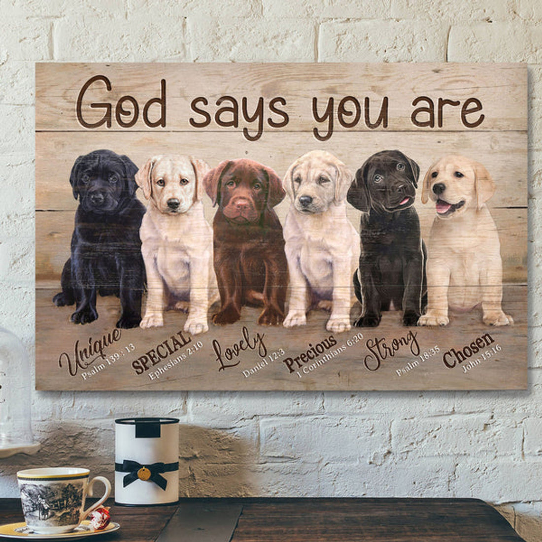 Jesus Landscape Canvas Print - God Wall Art Labrador - God Says You Are