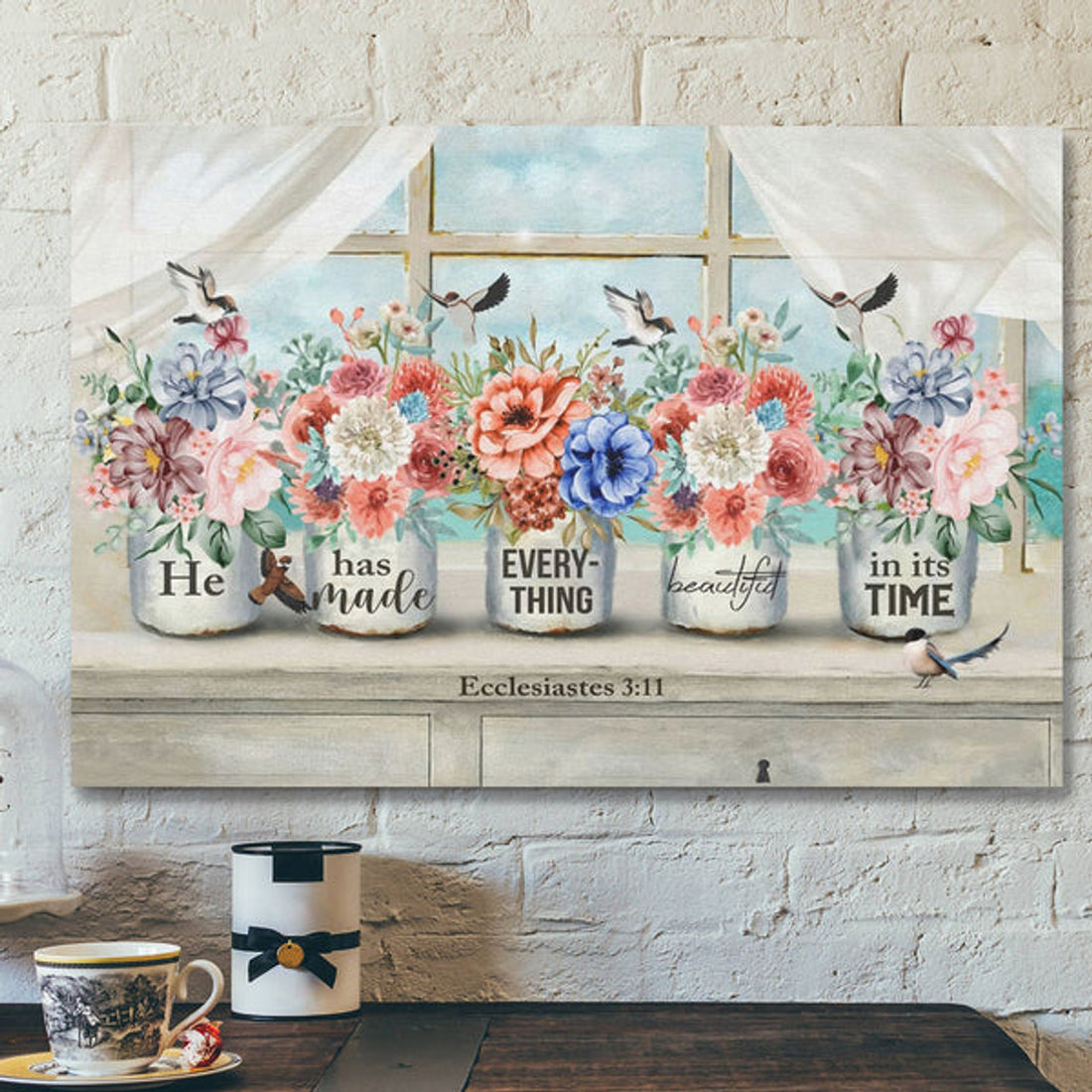 Bible Verse Canvas - He Has Made Everything Beautiful In Its Time Ecclesiastes 311 Canvas Art