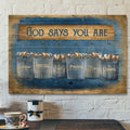 Eggs Canvas - God Says You Are Canvas Wall Art - Bible Verse Canvas - Scripture Canvas Wall Art