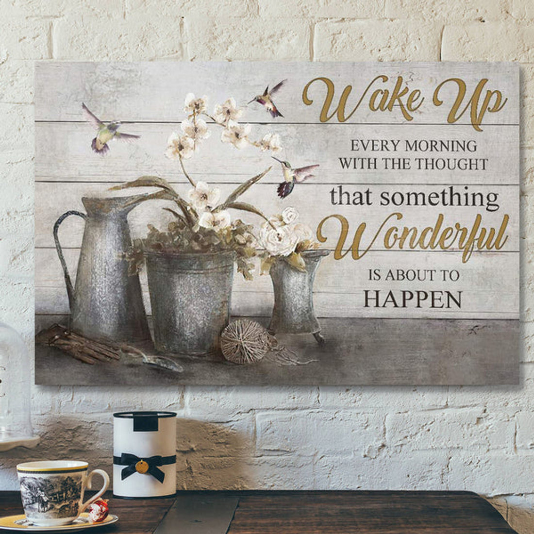 Wake Up Every Morning With The Thought That Something Wonderful Is About To Happen - Bible Verse Canvas - Scripture Canvas Wall Art