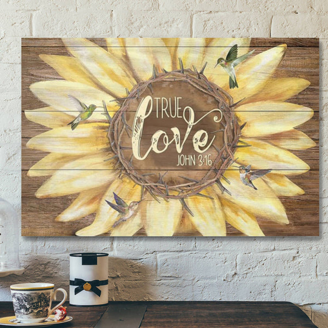 Bible Verse Canvas - True Love John 316 Wall Art Canvas - Scripture Canvas Wall Art