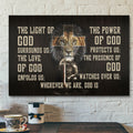 Bible Verse Canvas - Warrior Lion Of Judah Canvas Warrior Prayer For Protection Wall Art Canvas Print - Scripture Canvas Wall Art