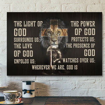 Bible Verse Canvas - Warrior Lion Of Judah Canvas Warrior Prayer For Protection Wall Art Canvas Print - Scripture Canvas Wall Art