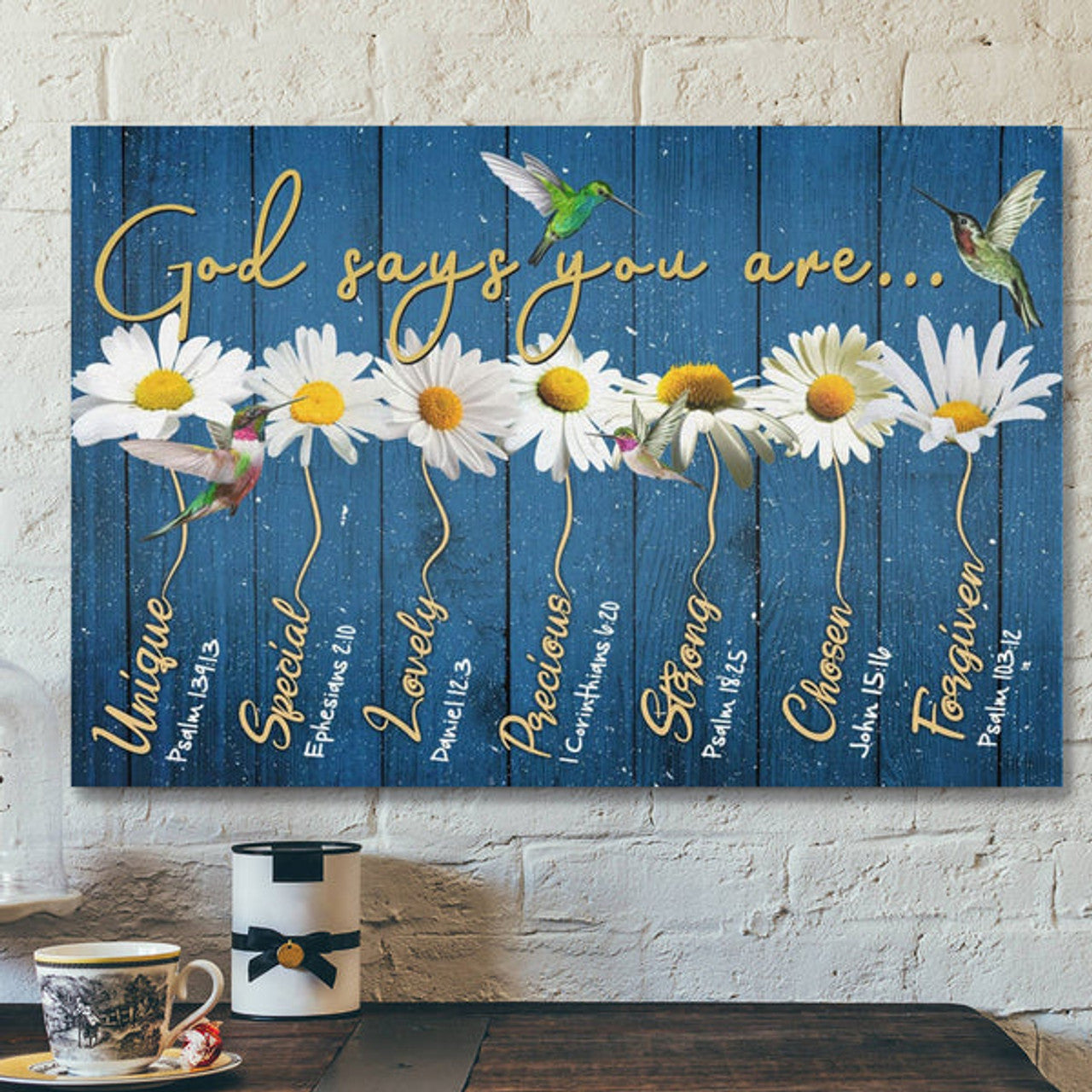 Bible Verse Canvas - God Says You Are Canvas Wall Art - Scripture Canvas Wall Art