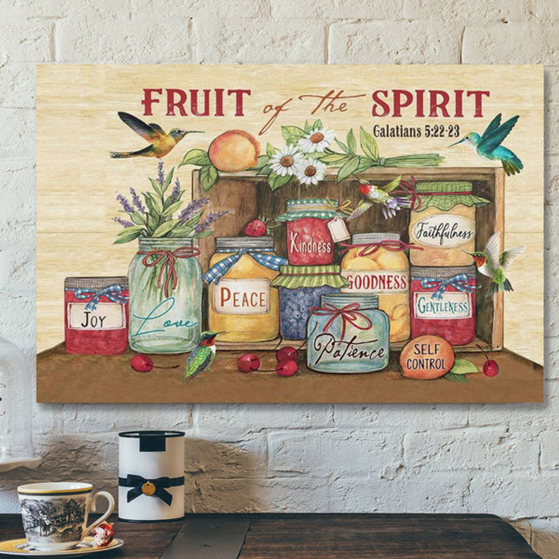 God Canvas Prints - Jesus Canvas Art - Fruit Of The Spirit Galatians 522-23 Canvas Print - Bible Verse Wall Art 