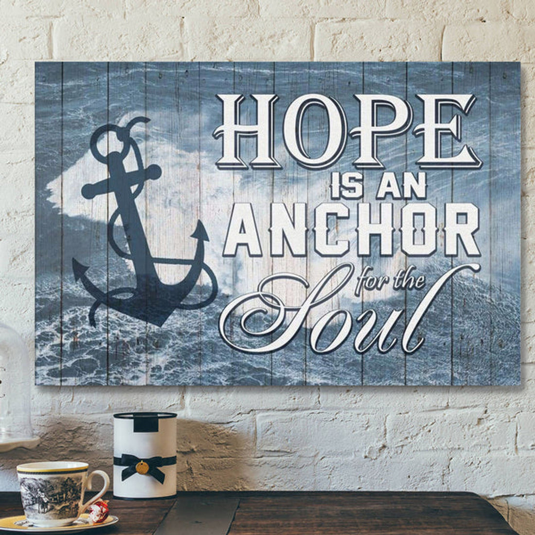 God Canvas Prints - Jesus Canvas Art - Hope Is An Anchor For The Soul Christian Wall Art Canvas Print 