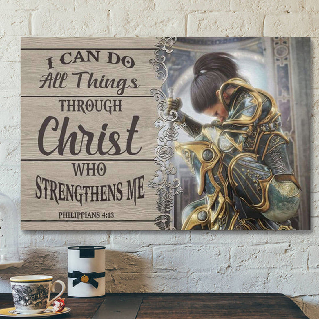 God Canvas Prints - Jesus Canvas Art - Philippians 413 I Can Do All Things Through Christ Canvas Wall Art 