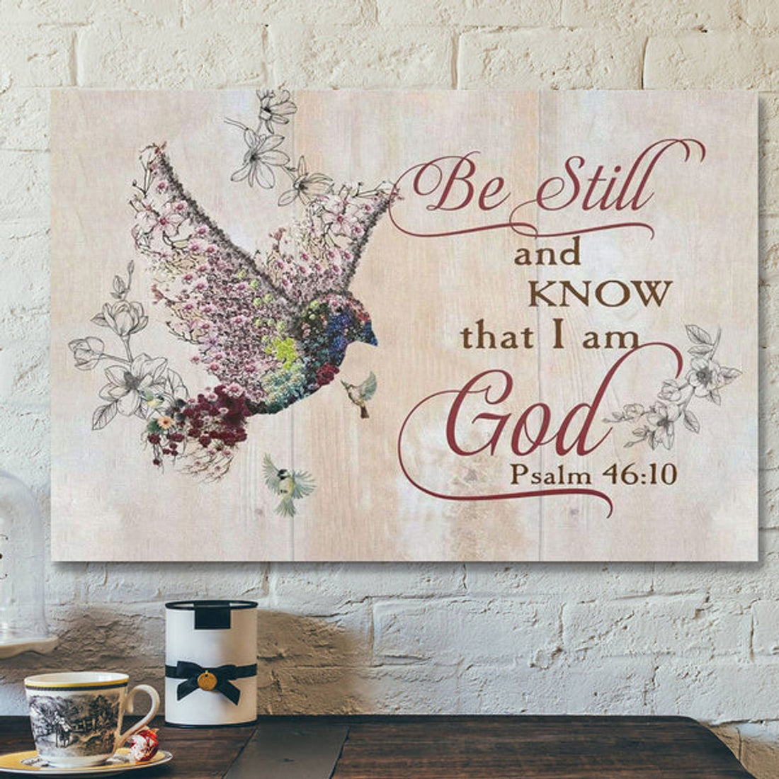 God Canvas Prints - Jesus Canvas Art - Be Still And Know That I Am God Psalm 4610 Sparrow Bible Verse Wall Art 