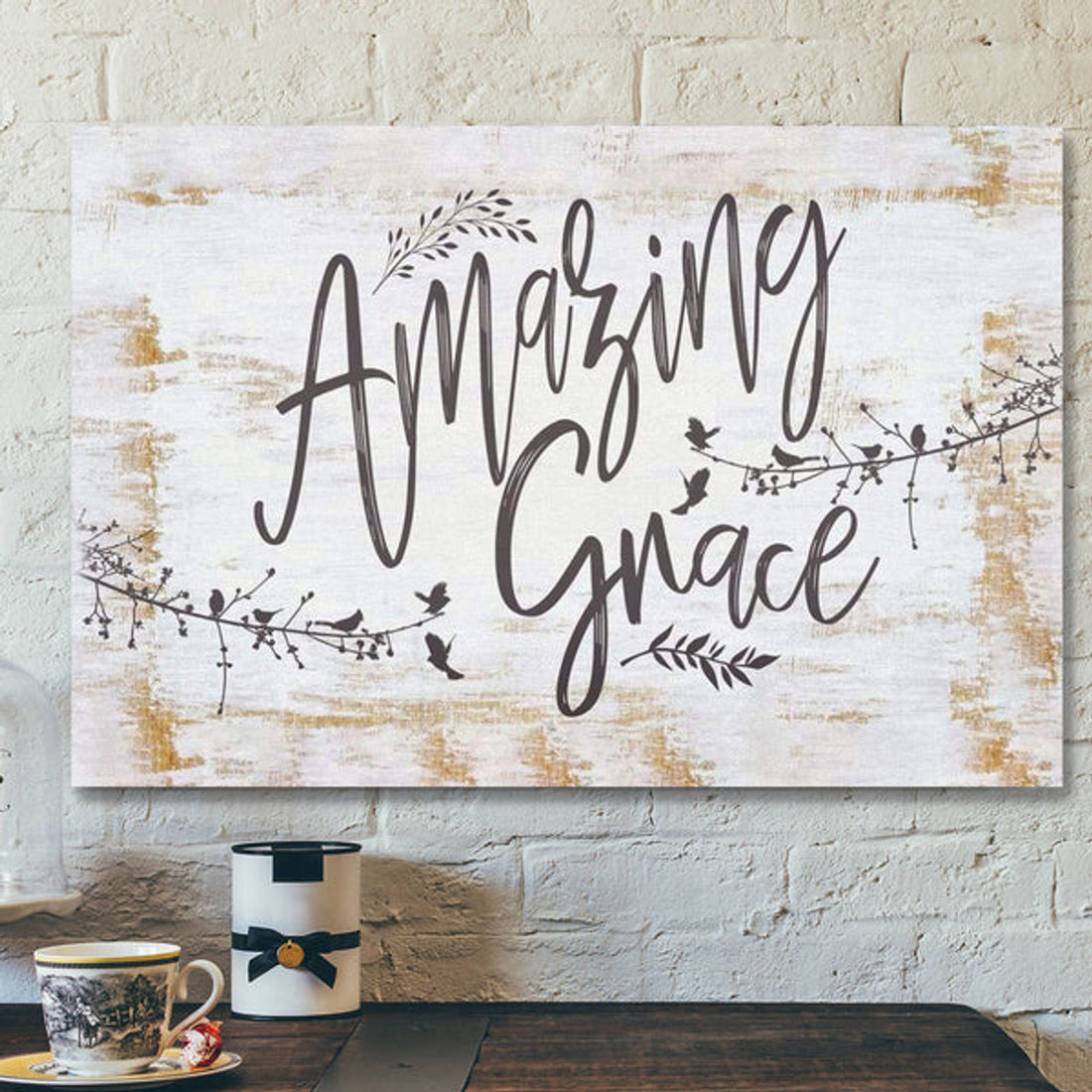 Amazing Grace Canvas Wall Art - Christian Wall Posters 