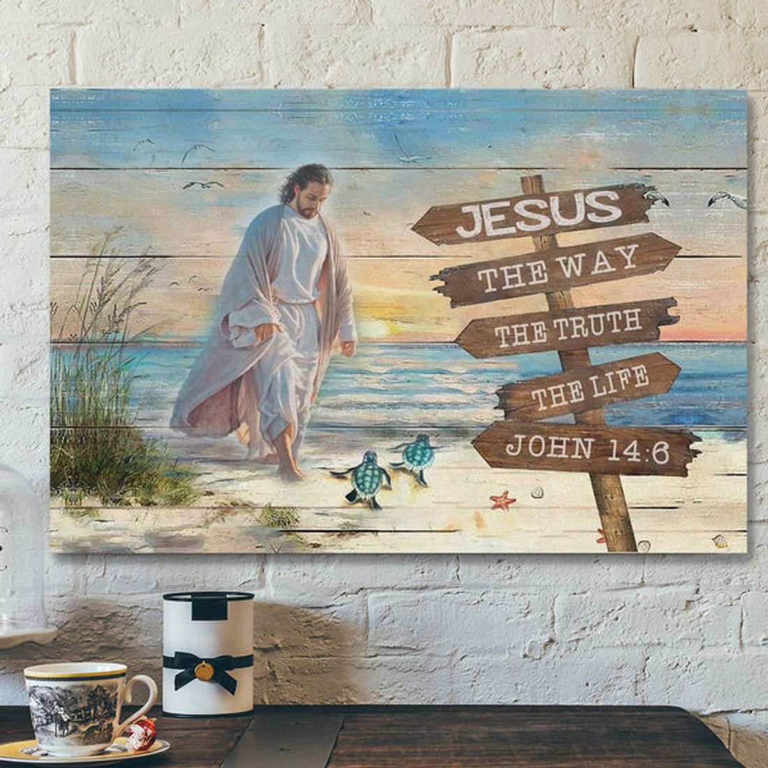 Jesus The Way The Truth The Life John 14:6 Canvas - Bible Verse Canvas - Scripture Canvas Wall Art 