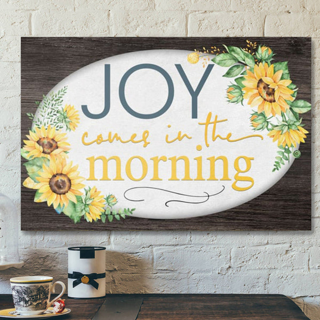 Bible Verse Canvas - Joy Comes In The Morning - Scripture Canvas Wall Art