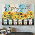 God Canvas Prints - Jesus Canvas Art - God Says You Are Hummingbird Sunflower Christian Wall Art Canvas