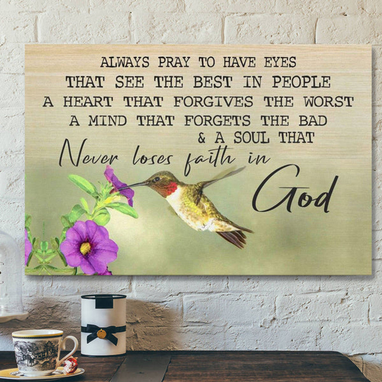 God Canvas Prints - Jesus Canvas Art - Always Pray Canvas Print - Christian Wall Art Decor