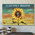 Sunflower And Butterfly - I Can Only Imagine Canvas Wall Art - Bible Verse Canvas - Scripture Canvas Wall Art