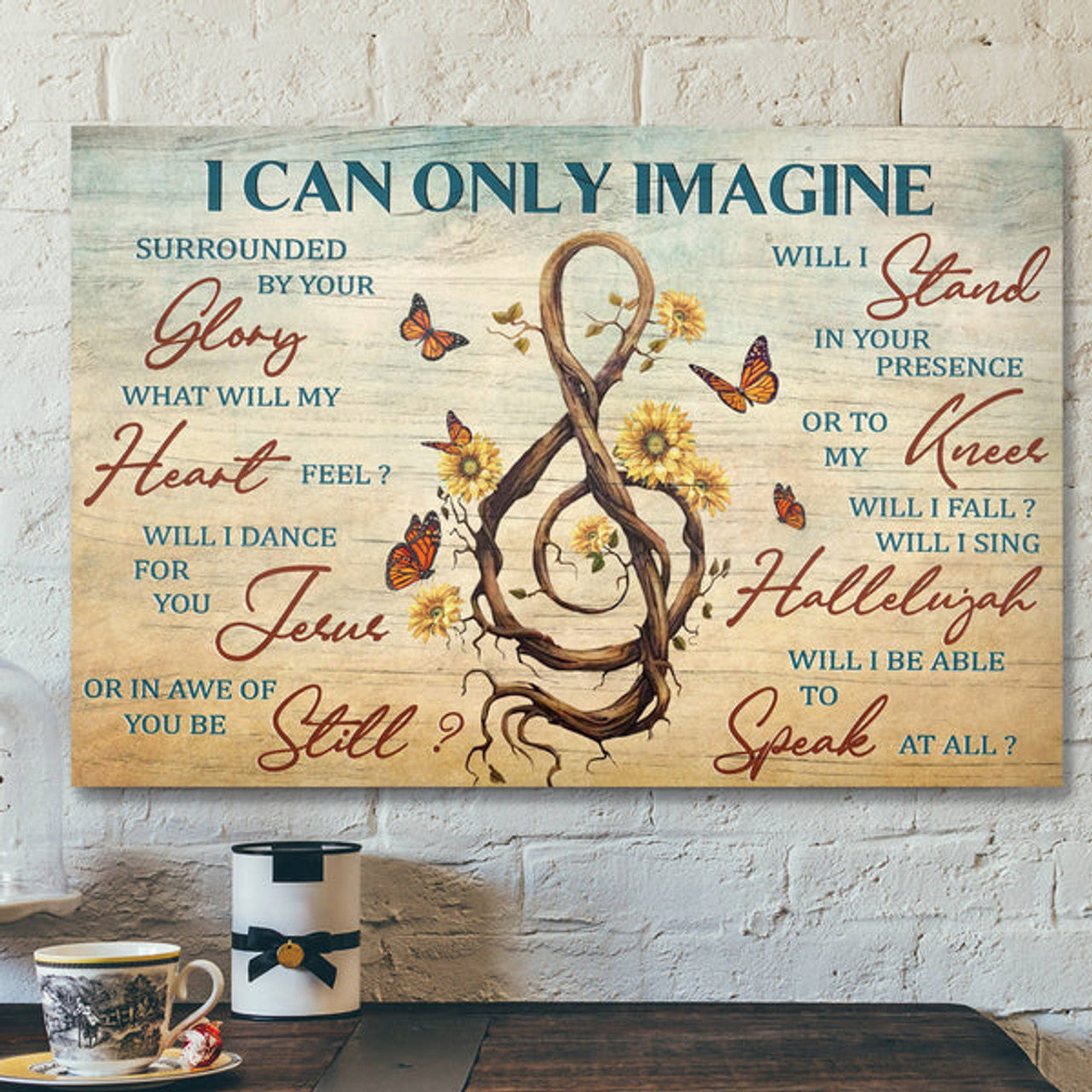 Sol Key - I Can Only Imagine Canvas Wall Art - Bible Verse Canvas