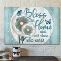 Dandelion - Bless Our Home And All Those Who Enter Canvas Wall Art - Bible Verse Canvas - Scripture Canvas Wall Art