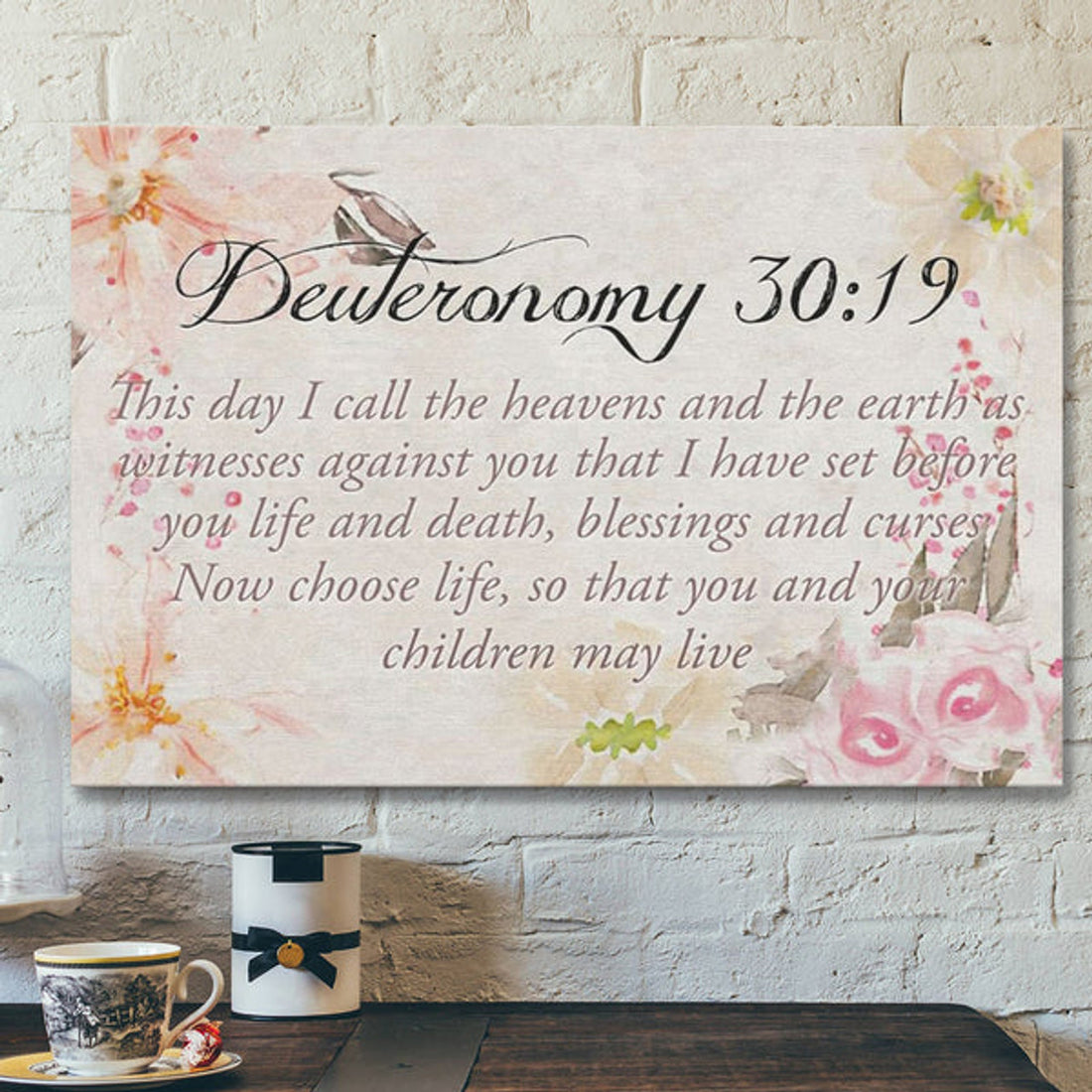 Bible Verse Canvas - This Day I Call The Heavens And The Earth Deuteronomy 30 19 Canvas - Scripture Canvas Wall Art