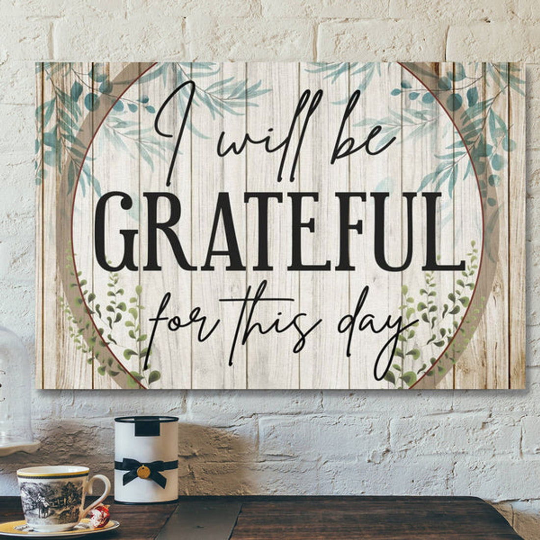 Bible Verse Canvas - I Will Be Grateful For This Day Canvas - Scripture Canvas Wall Art