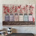Bible Verse Wall Art Canvas - Cardinal And Winterberry - God Says You Are Canvas