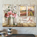 Garden Rose - Today I Choose Joy Canvas Wall Art - Bible Verse Canvas - Scripture Canvas Wall Art