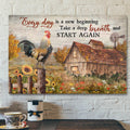 Wonderful Farm - Everyday Is A New Beginning Canvas Wall Art - Bible Verse Canvas