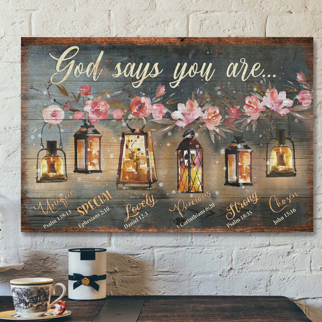 Beautiful Old Lamps - God Says You Are Canvas Wall Art - Bible Verse Canvas - Scripture Canvas Wall Art