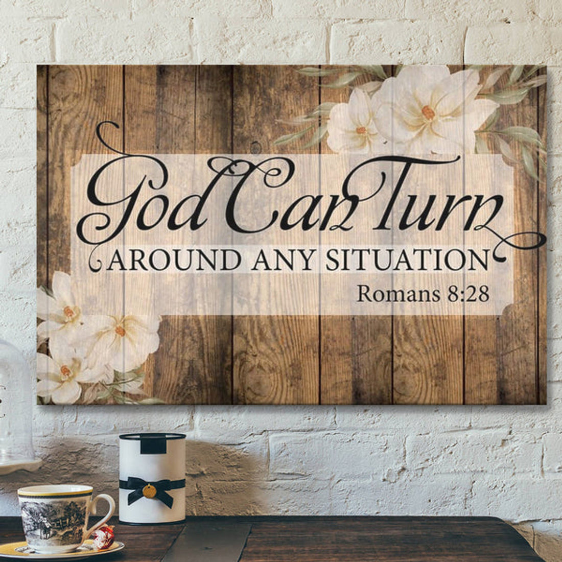 Bible Verse Canvas - God Can Turn Around Any Situation Canvas Art - Scripture Canvas Wall Art