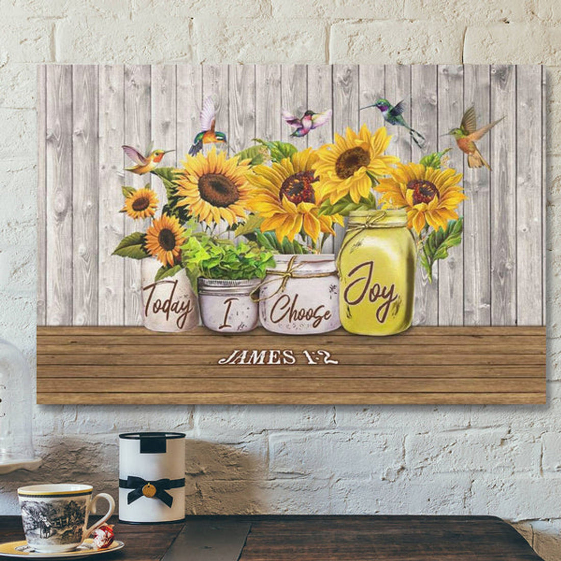 God Canvas Prints - Jesus Canvas Art - Today I Choose Joy James 12 Bible Verse Wall Art Canvas