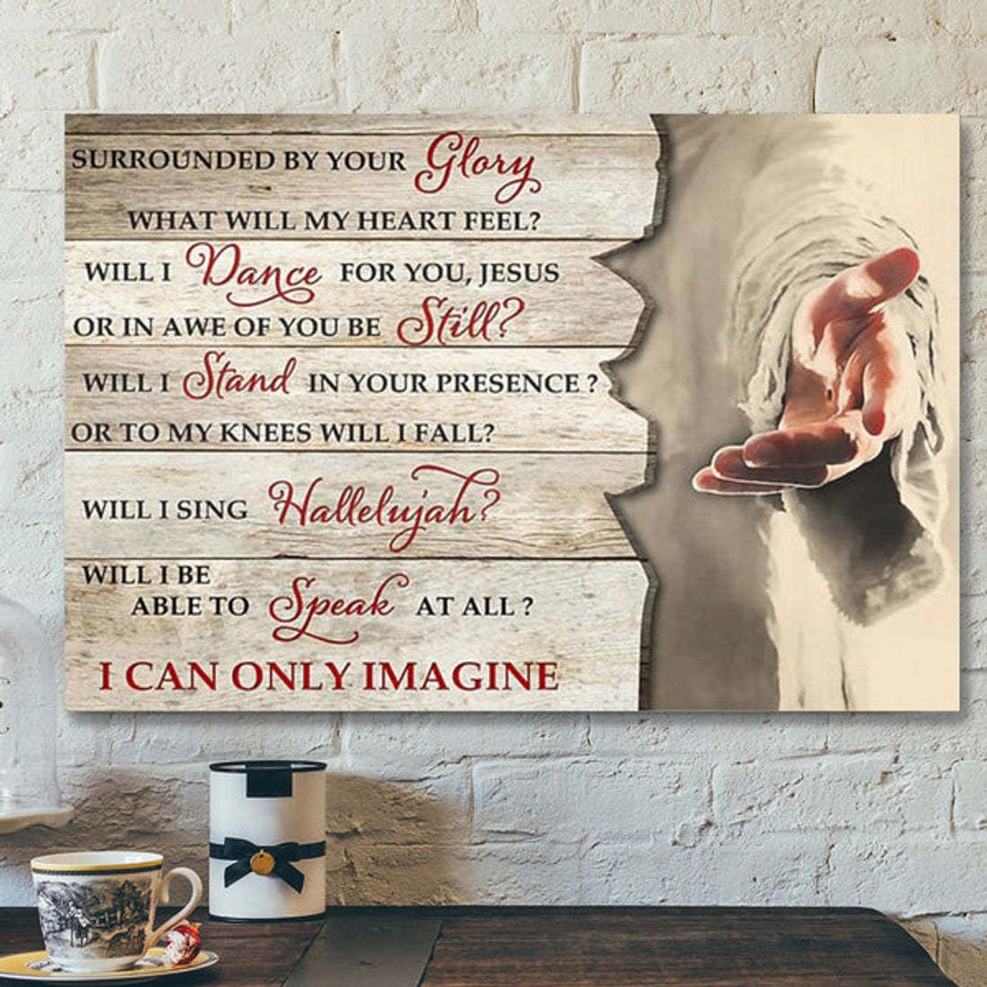 Bible Verse Canvas - I Can Only Imagine Jesus - Scripture Canvas Wall Art