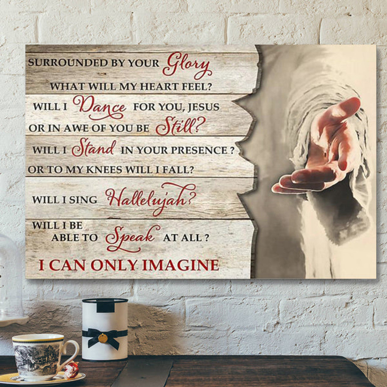 Bible Verse Canvas - I Can Only Imagine Jesus - Scripture Canvas Wall Art