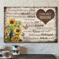Butterfly And Sunflower - I Can Only Imagine Canvas Wall Art - Bible Verse Canvas