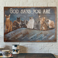 Bible Verse Wall Art Canvas - Cat - God Say You Are Amazing Canvas