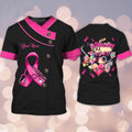 FUNSTUFFPRINT Custom With Name Rtlife Breast Cancer Awareness 3D All Over PrinT-Shirt (Non Workwear) 3D T-shirt