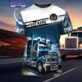 Custom 3D Trucking T-Shirt Best Gift For A Trucker Sublimation Truck On Shirt