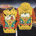 FUNSTUFFPRINT Hippie girl and her dog-Custom Hoodie shirt-Personalized Gifts For Dog 3D Hoodie and Zip Hoodie