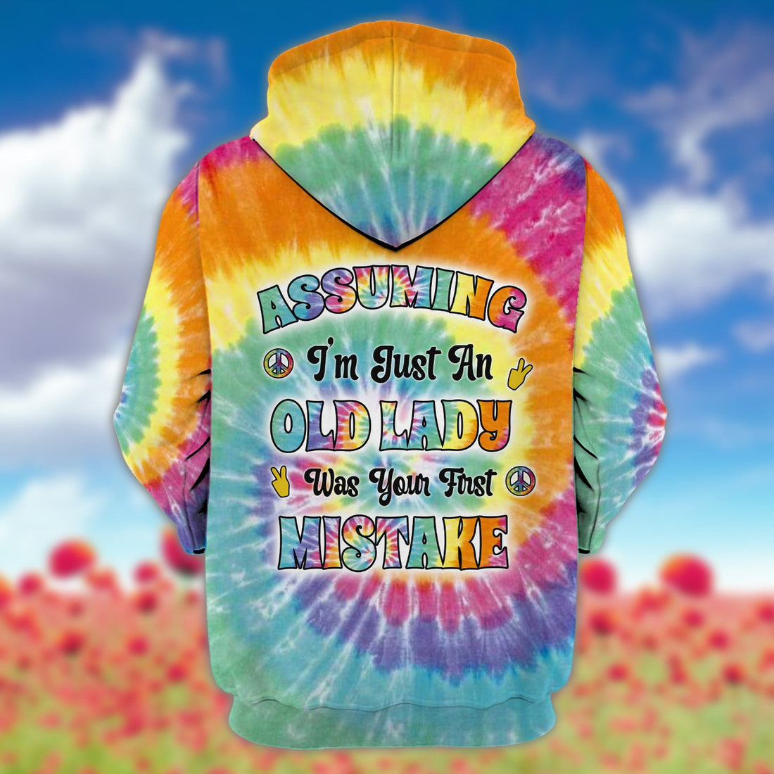 FUNSTUFFPRINT Hippie - Personalized Name 3D Hoodie and Zip Hoodie