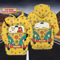 FUNSTUFFPRINT Hippie girl and her dog-Custom Hoodie shirt-Personalized Gifts For Dog Lovers 3D Hoodie and Zip Hoodie