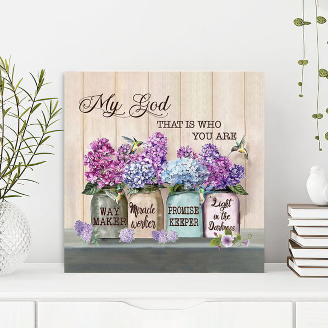 Bible Verse Canvas - Way Maker Canvas My God That Is Who You Are Christian Song Lyrics Canvas Wall Art - Scripture Canvas Wall Art 