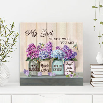 Bible Verse Canvas - Way Maker Canvas My God That Is Who You Are Christian Song Lyrics Canvas Wall Art - Scripture Canvas Wall Art