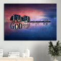 Modern City Star Night Bible Verses God Says You Are Canvas Wall Art - Christian Wall Decor