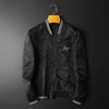 FUNSTUFFPRINTI Mono Abstract Stripe Style Bomber Jacket