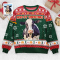 FUNSTUFFPRINT Custom Moo-Ey Christmas Ugly Sweater