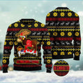 FUNSTUFFPRINT Moose Ugly Christmas Sweater, Christmas Sweater, Ugly Sweater, Funny Xmas Sweaters Ugly Sweater