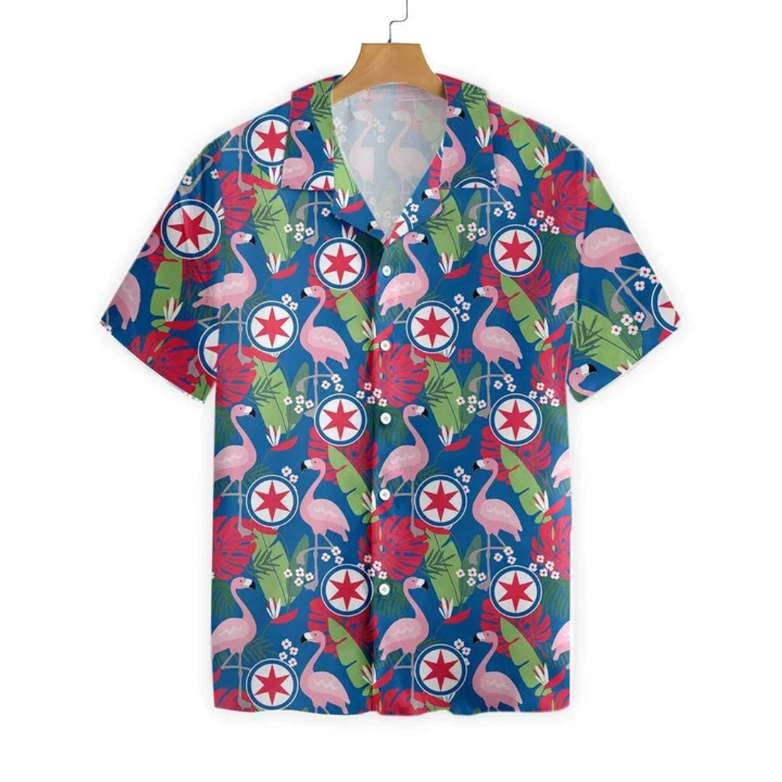 Morning Glory Flamingo Chicago Ornamental Design Hawaiian Shirt