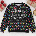 FUNSTUFFPRINT Custom Most Likely And Custom Christmas Family Ugly Sweater
